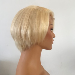Peluca de cabello humano rizado de onda corta, corte Pixie, virgen, sin procesar, camboyano, venta al por mayor - Product Image 2
