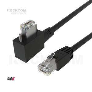 GigE RJ45 A RJ45 W/viti da incasso R/A 90R cavo Ethernet Gigabit opzionale alto flessibile per telecamera industriale <span class=keywords><strong>Cat.5E</strong></span> - Product Image 1
