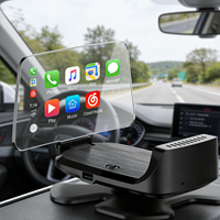 Pantalla Head-Up Display (HUD) Inalámbrica para Automóvil, Conexión con Smartphone, Función de Música, Pantalla Dual Día y Noche, Conducción sin Distracciones