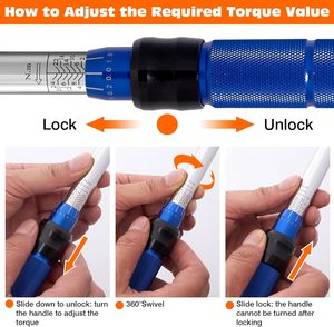 Tork anahtarı bisiklet ve motosiklet 1/4 inç sürücü ile geri dönüşümlü cırcır ve uzatma hassas alet bisiklet için <span class=keywords><strong>Bit</strong></span> dahil - Product Image 4