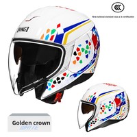 Casque de moto 3/4 personnalisé unisexe style coréen avec certification GB811-2022A et 3C pour la conduite et les trajets quotidiens