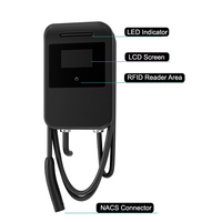 Chargeur mural Tesla NACS 80A, niveau 2 EVSE, ETL Energy Star, écran 4,3/7 pouces, OEM pour le marché américain