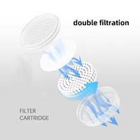 Pommeau de Douche Moderne à Haute Pression Économiseur d'Eau avec Filtre en Coton PP, Effet Pluie et Massage, en ABS pour Salle de Bain
