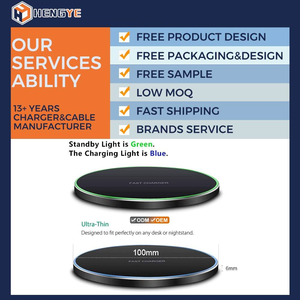 <span class=keywords><strong>Cargador</strong></span> inalámbrico portátil de carga súper rápida de 15W, <span class=keywords><strong>cargador</strong></span> inalámbrico de teléfono móvil de 10W, almohadilla de carga inalámbrica con luz Led - Product Image 5