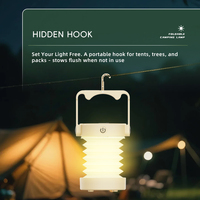 Linterna LED Plegable Portátil ABS de Nueva Tendencia 2026, Carga Tipo-C, Banco de Energía, IP54 Impermeable, 370LM, Haz de Luz de 360°, para Taller y Oficina