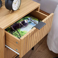Ensemble de 2 tables de chevet modernes en bois pour chambre à coucher - Meubles d'appartement pré-assemblés avec rangement et usage polyvalent