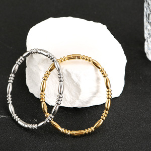 Brazalete de Acero Inoxidable con Baño Electrolítico Antideslustre, Diseño de Estrellas, de Lujo, para Mujer, Joyería de Moda INS - Product Image 5