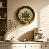 Horloge murale design en métal, accessoires de décoration intérieure, horloge murale silencieuse, horloge murale décorative de luxe pour salon