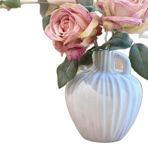 Bouquet de roses en soie style peinture à l'huile, fait main, réaliste, décoration de mariage et de maison - Product Image 4