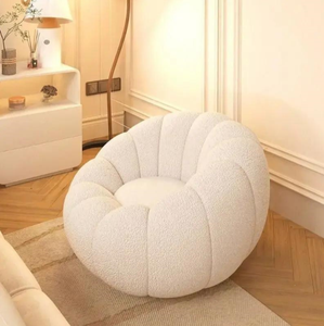 Chaise longue capitonnée moderne, canapé d'appoint incurvé, fauteuil rembourré pour salon et chambre à coucher - Product Image 4
