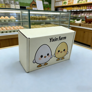 Günstige Fabrikbedruckte Große Eierkartons Verpackung mit Eigenem Logo Wellpappe Eier-Versandverpackung für Eier - Product Image 3
