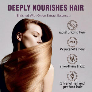 Sérum à l'huile pour la croissance des cheveux Sérum naturel organique à l'oignon à base de plantes pour la réparation des cheveux Traitement anti-perte et repousse des cheveux - Product Image 3