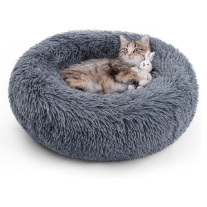 Klassischer Stil, wasch bar rutsch fest, Polyester faser, Hunde bett Katzen plüsch Donut Hunde bett Rundes Plüsch Haustier bett für Hunde und Katzen - Product Image 1