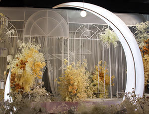 Nuovi oggetti di scena in ferro per matrimonio bagliore luna cielo stellato matrimonio fase T arco scena layout ornamenti decorativi - Product Image 2