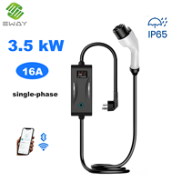 Nouveau chargeur EV Eway EW Mars Series 3,5 kW 16A IP65, courant réglable, plug & play, câble de 5 m, interface Type 1/Type 2/GB