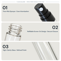Mini flacon de parfum rechargeable de 5 ml, 10 ml, vaporisateur, tube de test de parfum de 2 ml, flacons d'échantillons de parfum en verre