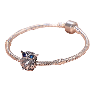 Local US Stock Owl Tone diseñador inspirado en lujo DIY Zircon Bead Charms Set para la fabricación <span class=keywords><strong>de</strong></span> joyas-Plata esterlina chapada en plata - Product Image 1