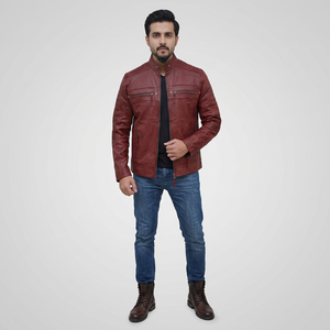 Coated Stand Collar Front Logo Varsity <b>Jacket</b> for Men-alisave-productid-11000024210134_storeid-165800780 - Product Image 1