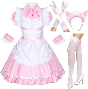 Nuevo Disfraz de Sirvienta de Anime, Cosplay Dulce y Clásico de Lolita Francesa, Vestido de Sirvienta con Delantal y Diadema, Vestidos de Princesa Rosa - Product Image 1
