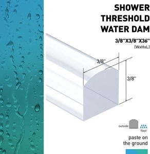 Tira de Sellado de PVC Hydrorelax para Puertas de Vidrio de 4-12 mm, Impermeable, para Mamparas de <span class=keywords><strong>Ducha</strong></span> - Product Image 3
