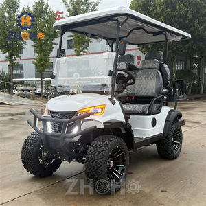 Carrito de Golf Eléctrico de 4 Plazas para Caza, Buggy de Alta Velocidad de 60V con Techo de Plástico, Asientos Convertibles para Equipaje - Product Image 3