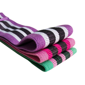 Ensemble de bandes de résistance pour les hanches, lot de 3 bandes d'exercice colorées pour l'entraînement des fessiers et les exercices de yoga - Product Image 4