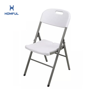 HOMFUL Wholesale Cheap Popular White Stock Furniture Modern Wedding Plastic Chairs Outdoor Folding Garden Chairs For Events