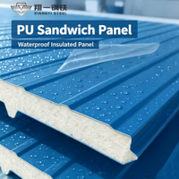 Panneau sandwich en polyuréthane anti-corrosion, panneau en mousse PU pour atelier de transformation des produits de la mer