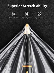 Extra thick 80 gauge stretch <b>wrap</b> with strong self-adhesion and tear resistance. Comes with convenient handle for easy use - Product Image 4