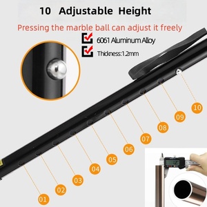 Canne de marche télescopique en aluminium réglable avec écran LED intelligent médical, pliable, avec lumière LED et alarme pour personnes âgées - Product Image 4