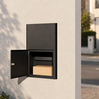 Boîte aux lettres murale en acier galvanisé, revêtement poudré, antivol, étanche, grande capacité, avec serrure à clé pour usage de bureau WELDON MB-103