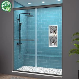 Cabina de Ducha Esquinera con Vidrio Esmerilado y Acabado Níquel Cepillado, Impermeable, Venta al Por Mayor - Fabricante de Foshan - Product Image 1