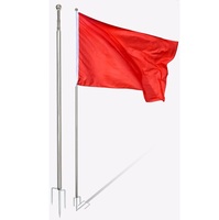 Mât de drapeau extérieur pliable en acier inoxydable de vente directe d'usine