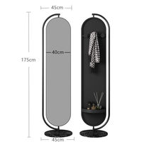 Nouveau style miroir de dressing rotatif intégré avec porte-vêtements et étagère de rangement pour chambre et dortoir