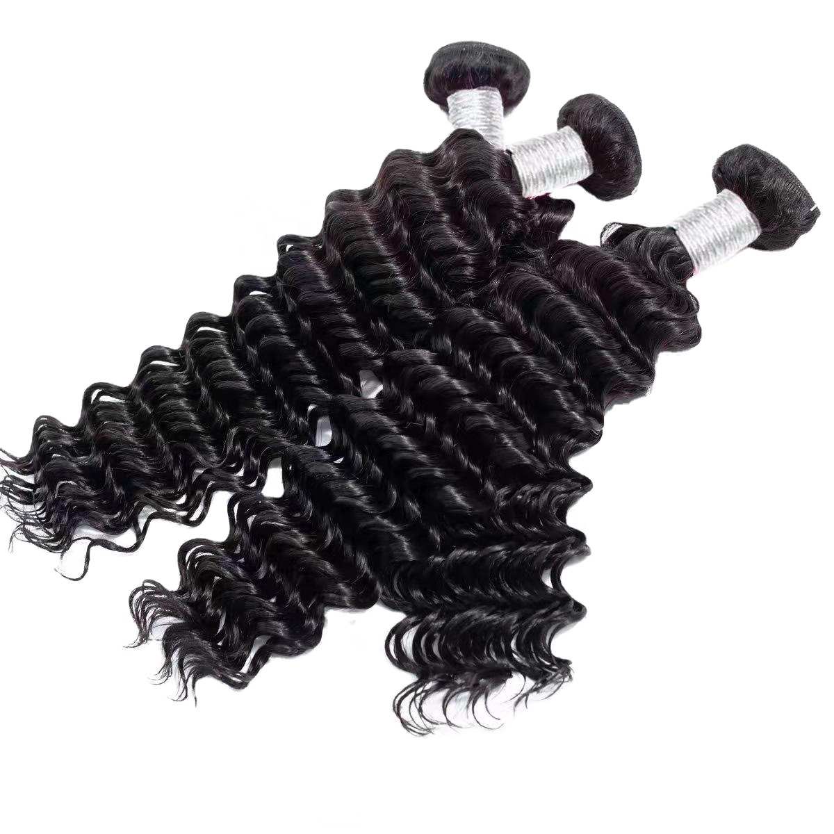 Herrera Top Quality Deep Wave With Natural Black hair 100% Unprocessed Virgin Hair Bundles Can Customized 24-28 inch