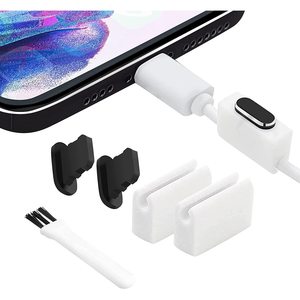Bouchons anti-poussière pour iPhones Apple, protecteurs de câbles magnétiques en métal et plastique avec kit de brosses de nettoyage pour la protection du téléphone - Product Image 1