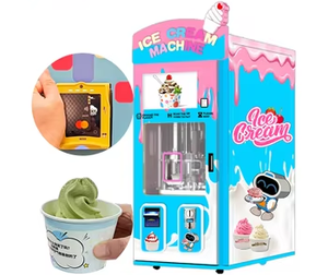 New dạy màn hình cảm ứng tự phục vụ đồng tiền hoạt động tự phục vụ Ice Máy bán hàng tự động kem mềm Máy bán hàng tự động - Product Image 2