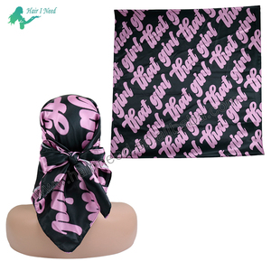 Customized logo <strong>Silk</strong> Satin <strong>Head</strong> <strong>Scarves</strong> Hair Bandana Edge Wraps Designer <strong>Silk</strong> Satin Hijab <strong>Scarf</strong> <strong>for</strong> Women Stylish Luxury - Product Image 6