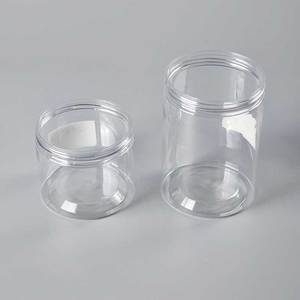 Clear PET Plastic <b>Jar</b> Round Screw Cap Storage Container Custom Logo Packaging for Baby Pet Food <b>Cookies</b> Cake - Product Image 5