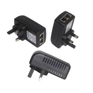 בריטניה Plug Power Over Ethernet מתאם 1000Ma מרססים POE 24V 1A 2 Rj45 יציאת עיצוב 802.3Af אספקת פסיבי עבור מצלמה