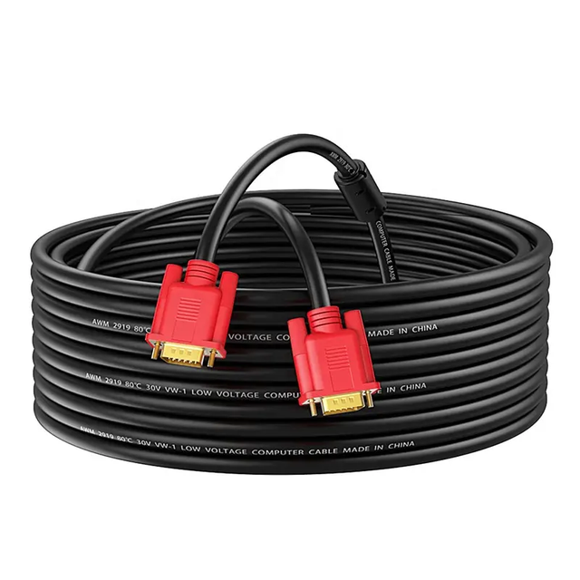 Xput High Quality PVC VGA Male to VGA Male Cable Multi Length 1-30M Long HD Video Wire for Desktop PC HDTV Projector Television