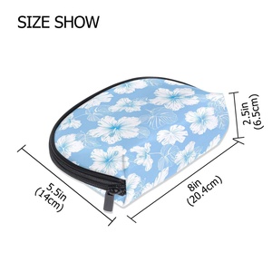 New Style Customs Hawaii Patterns Shell Shape Printed Cosmetic Beauty <b>Bag</b> for <b>Women</b> Makeup Toiletry <b>Wash</b> <b>Bag</b> - Product Image 3