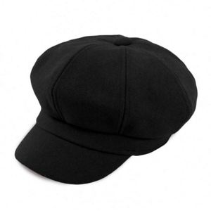 Nuevo Estilo de Moda, Boina de Lana para Mujer, Visera, Otoño Invierno, Tejida, Clásica, Estilo Newsboy, Cálida, para Viajes al Aire Libre, Uso Diario - Product Image 1
