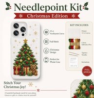 Kit DIY pour Coque de Téléphone Broderie Point de Croix Cerise, Ensemble d'Accessoires de Broderie, Fournitures d'Artisanat de Couture pour la Création de Cadeaux Originaux