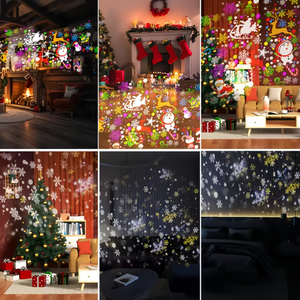 Proiettore LED di Halloween luci RGBW tempesta 360 gradi di proiezione rotante modello IP33 valutato paesaggio esterno regolabile prato - Product Image 6