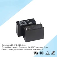 Relais miniature Sinetong GP 24VDC 16A scellé haute puissance pour carte de circuit imprimé, 6 broches, courant de commutation max. 20A, AgSnO2, certifié TUV/CQC