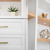 Meubles de salon de style Shaker, supports TV modernes flottants en bois à fixer au mur