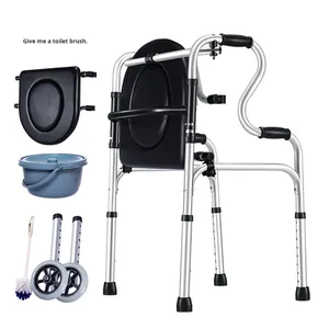 Hot Sale Adult <b>Walker</b> Rehabilitation Standing Aid <b>Rollator</b> folding Mobility Aids For Disabled Training Equipment - Product Image 1
