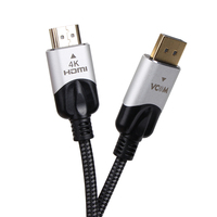 Connecteur VCOM DP à 2.0V HDMI tressé plaqué or 4K 60Hz câble d'affichage vidéo vers HDTV 1.8m 3m pour projecteur d'ordinateur portable