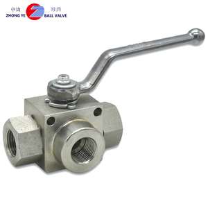 DN10 3/8" RVS 3-weg kogelkraan 1000WOG Grote lange hendel handbediende poort water NBR afdichting 32-150F OEM aanpasbaar - Product Image 3